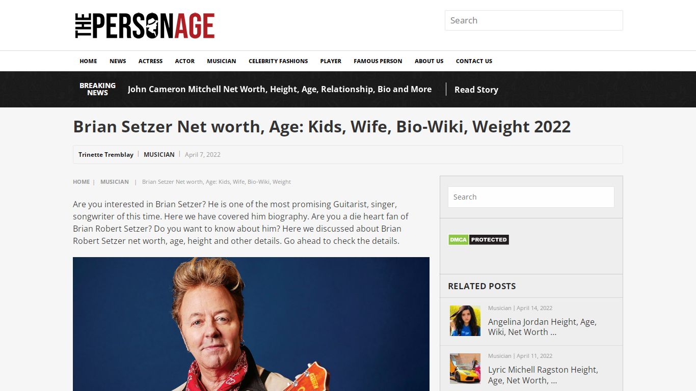 Brian Setzer Net worth, Age: Kids, Wife, Bio-Wiki, Weight 2022